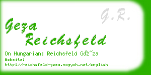 geza reichsfeld business card